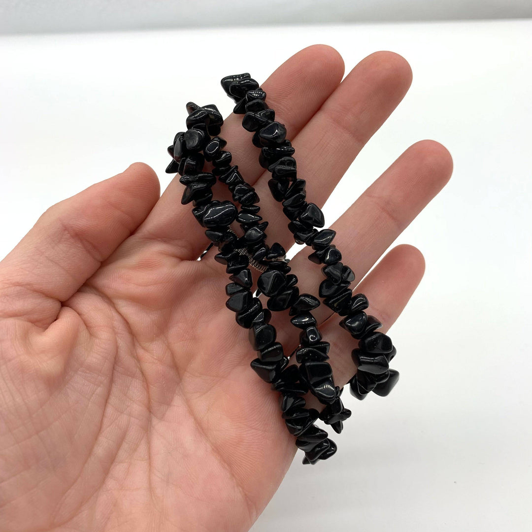 Black Obsidian Chip Bracelet - Funky Stuff