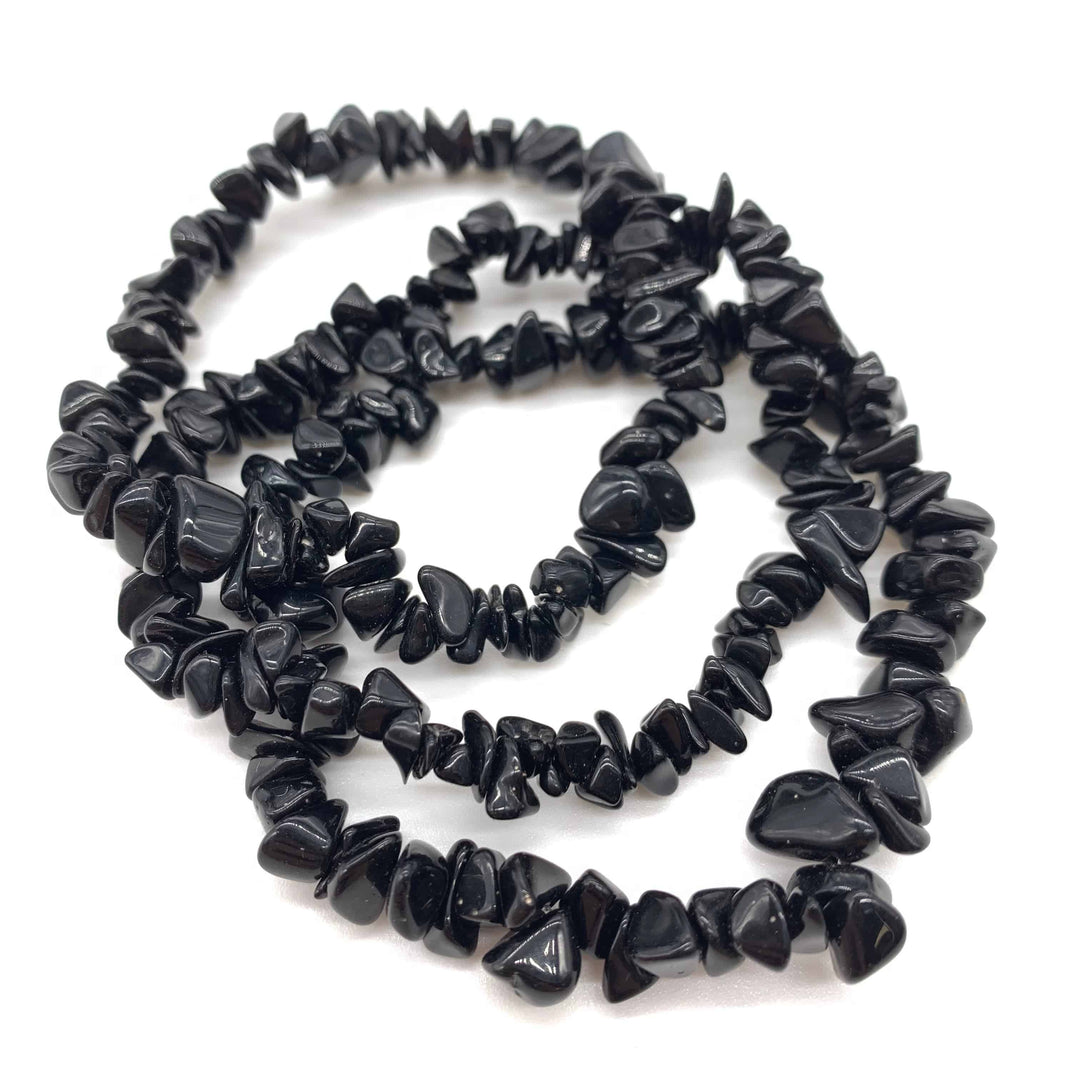 Black Obsidian Chip Bracelet - Funky Stuff