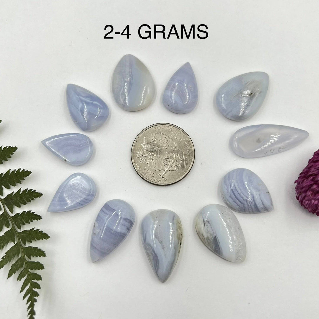 Blue Lace Agate Teardrop Cabochon - Funky Stuff