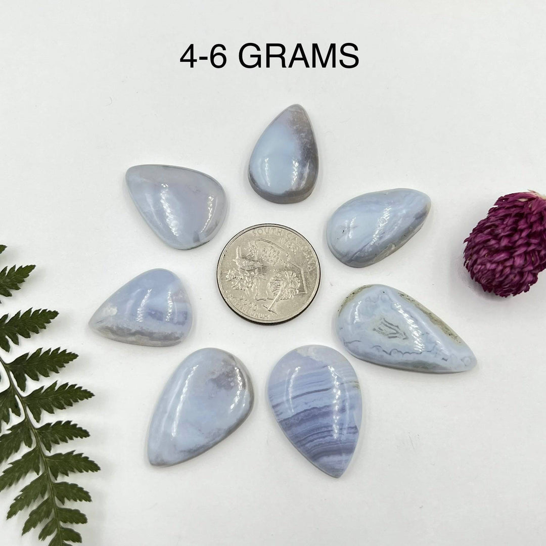 Blue Lace Agate Teardrop Cabochon - Funky Stuff