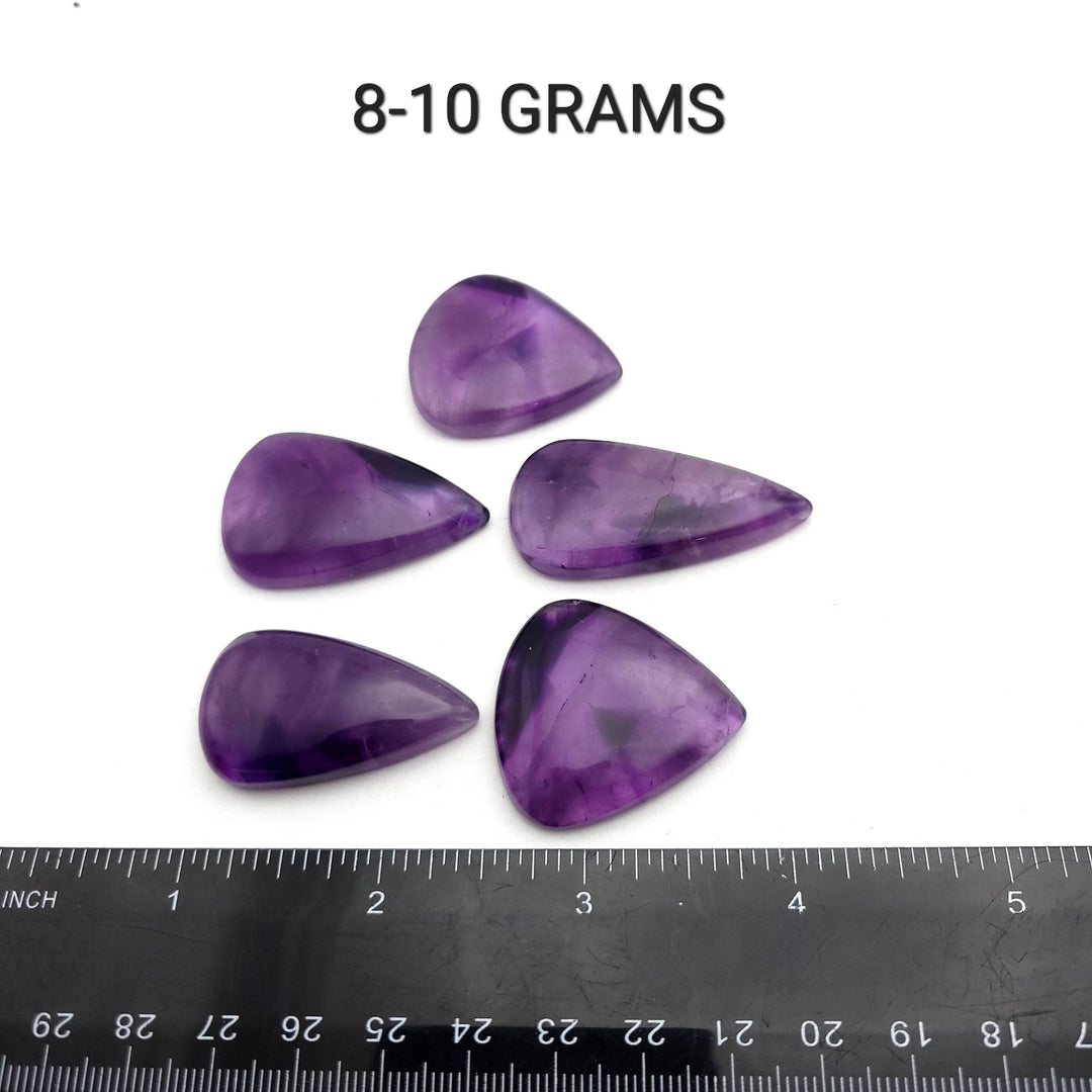 Trapiche Amethyst Tear Drop Cabochon - AAA Grade - Funky Stuff