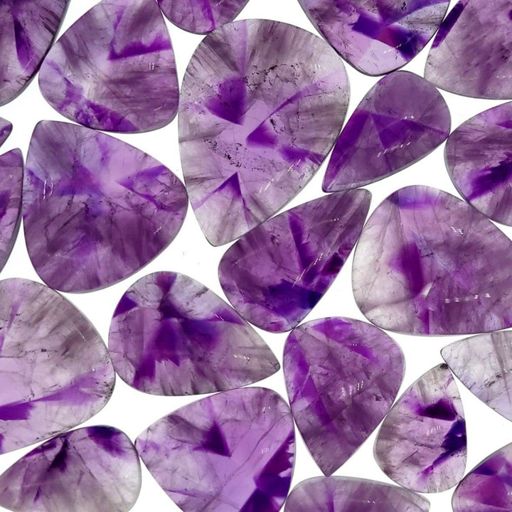 Trapiche Amethyst Tear Drop Cabochon - AAA Grade - Funky Stuff