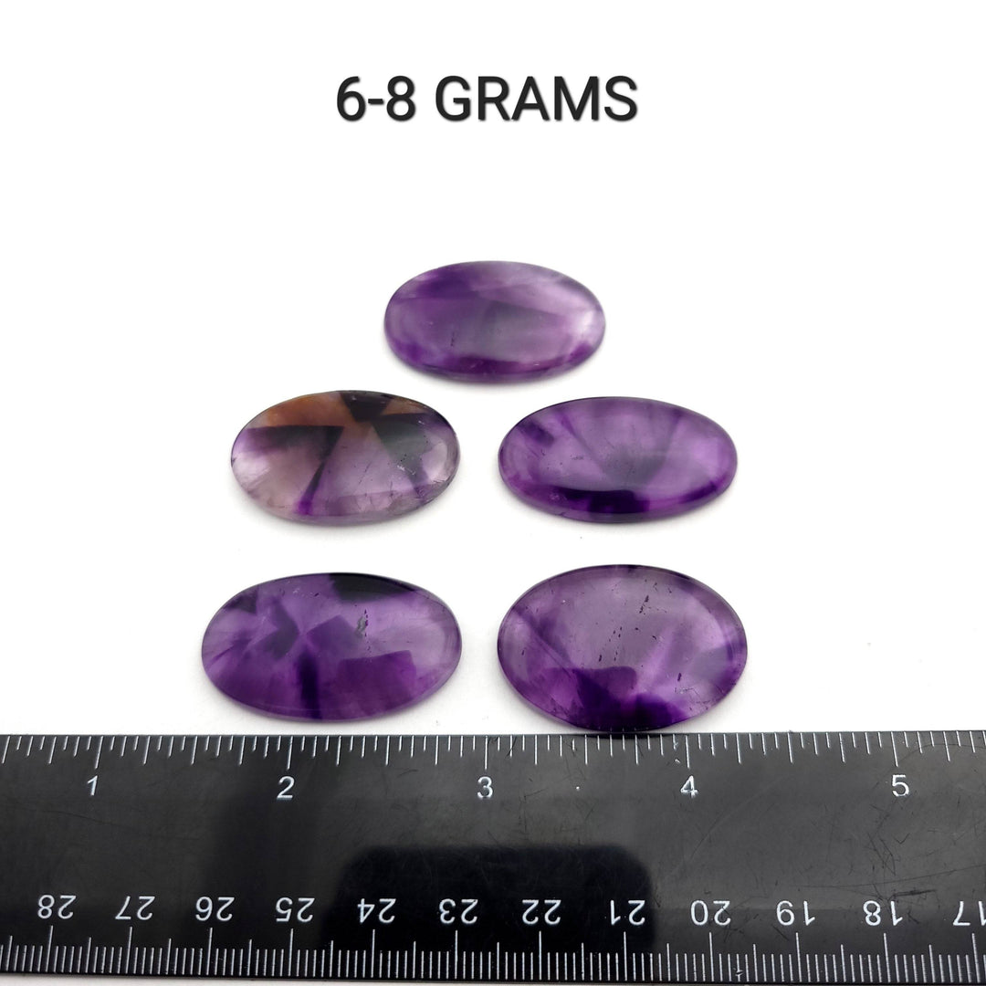 Trapiche Amethyst Oval Cabochon - AAA Grade - Funky Stuff