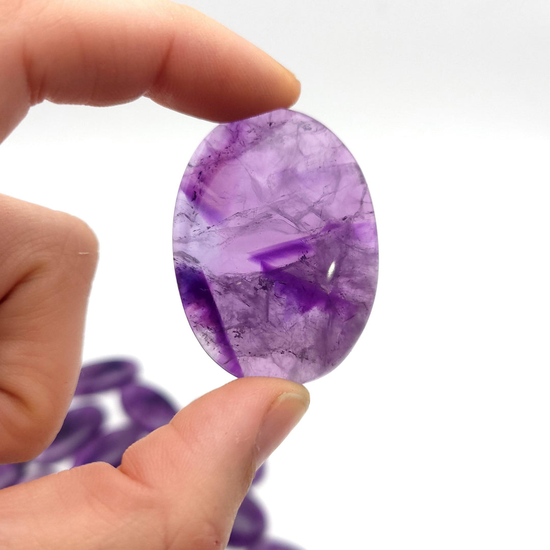 Trapiche Amethyst Oval Cabochon - AAA Grade - Funky Stuff