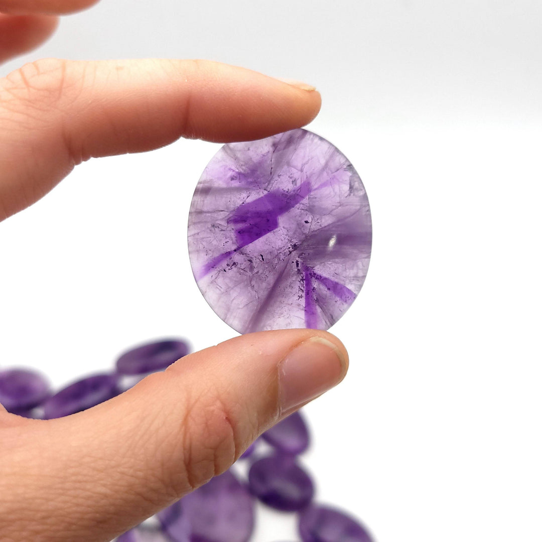 Trapiche Amethyst Oval Cabochon - AAA Grade - Funky Stuff