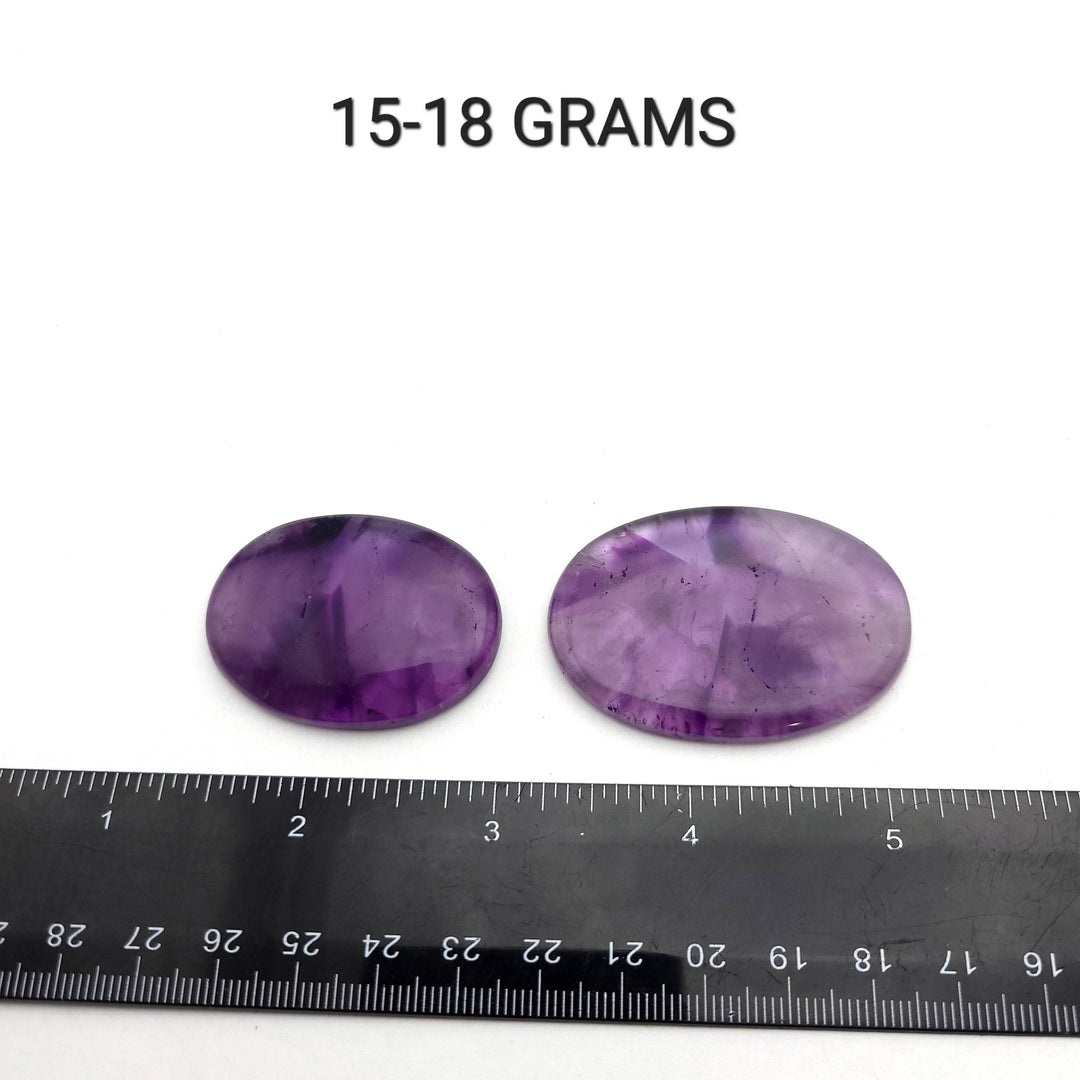 Trapiche Amethyst Oval Cabochon - AAA Grade - Funky Stuff