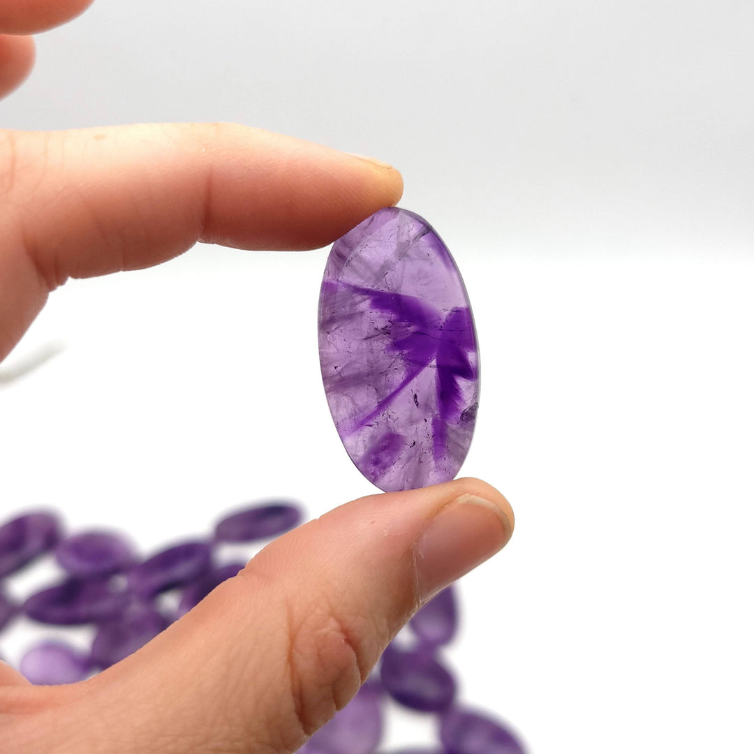 Trapiche Amethyst Oval Cabochon - AAA Grade - Funky Stuff