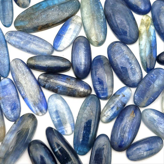 Blue Kyanite Cabochon - Narrow Oval