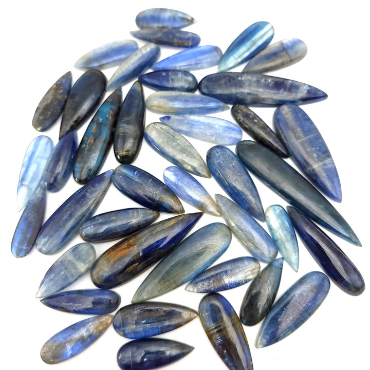 Blue Kyanite Cabochon - Narrow Tear Drop - Funky Stuff