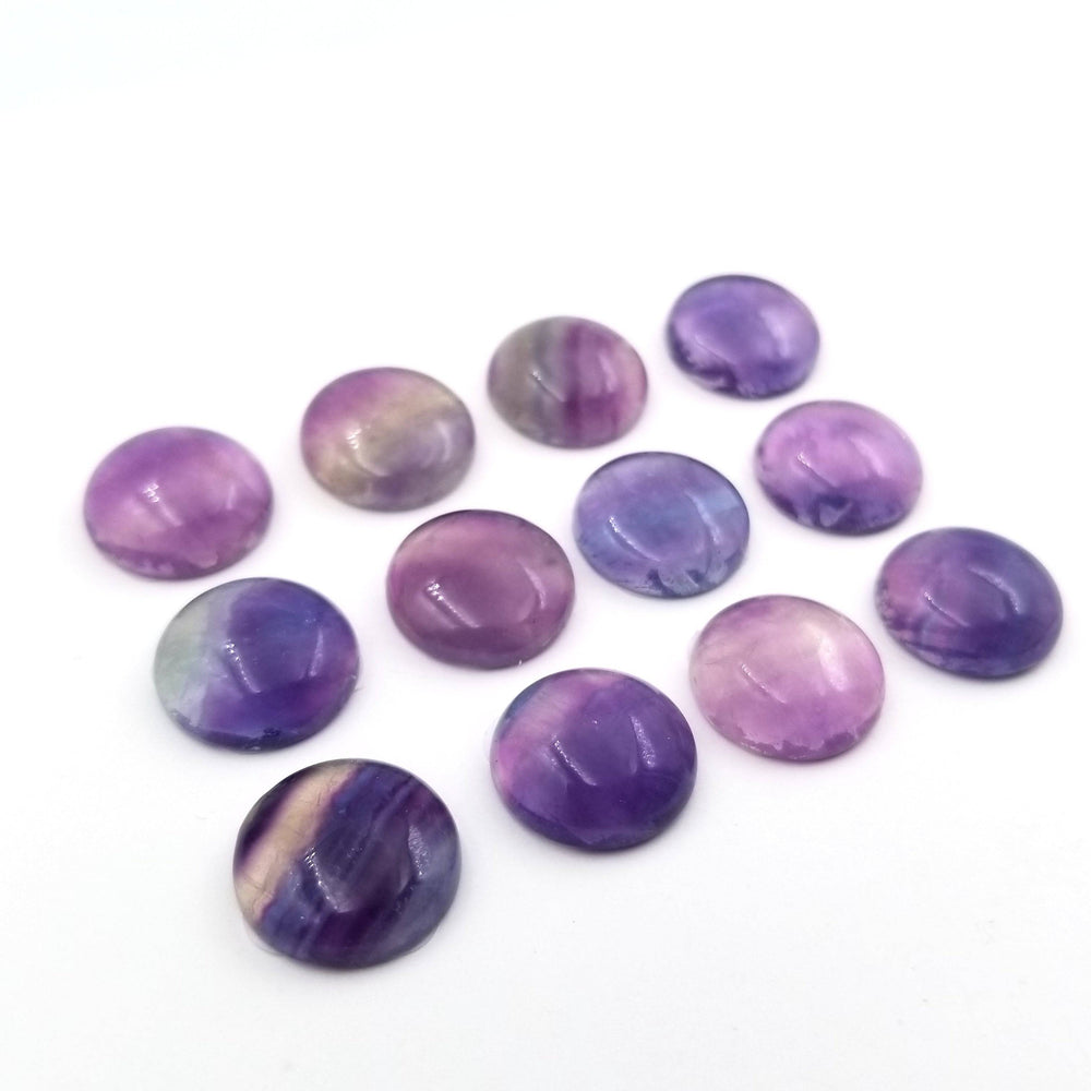 Fluorite Round Cabochon 15mm - Funky Stuff