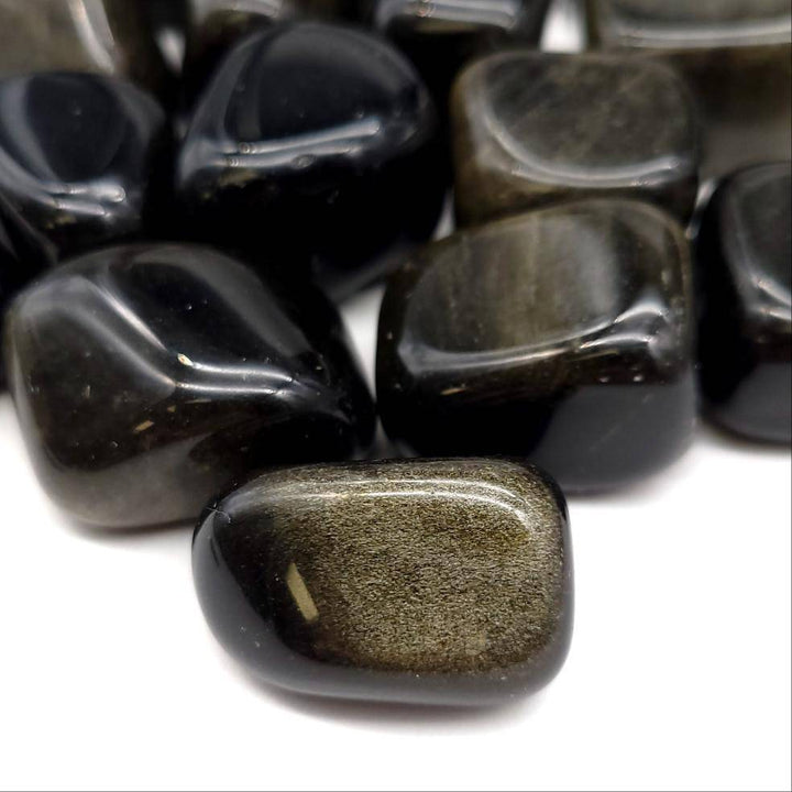Gold Sheen Obsidian Tumbled Stone - Funky Stuff