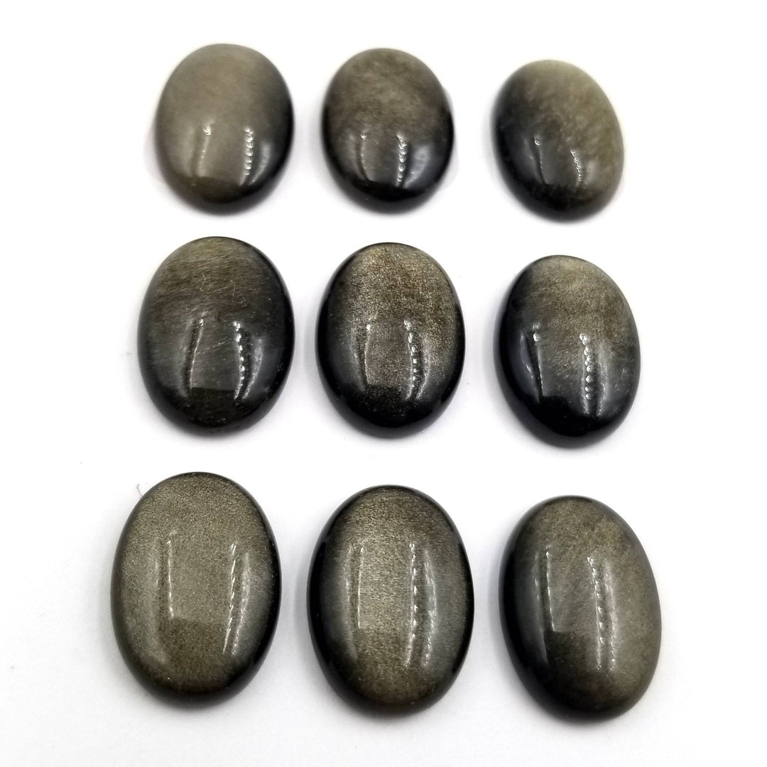 Golden Sheen Obsidian Cabochon 13x18 mm - Funky Stuff