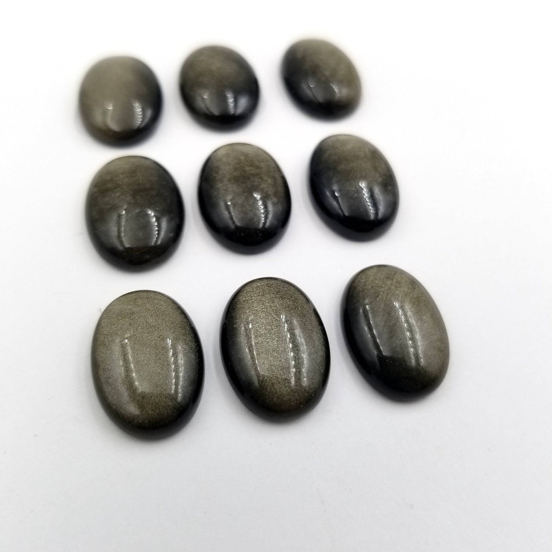 Golden Sheen Obsidian Cabochon 13x18 mm - Funky Stuff