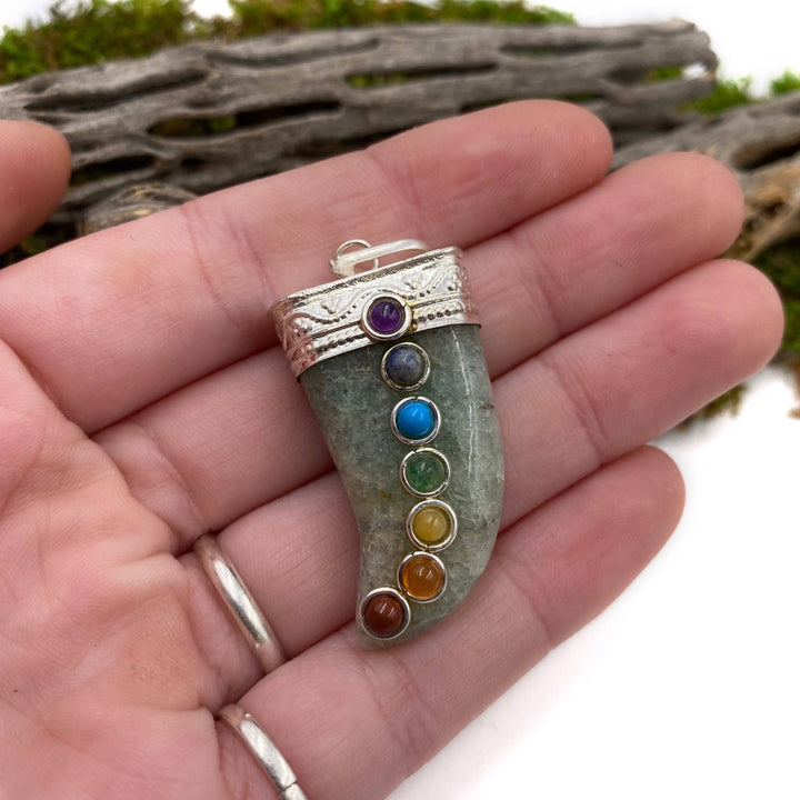 Green Aventurine Moon Chakra Pendant - Funky Stuff