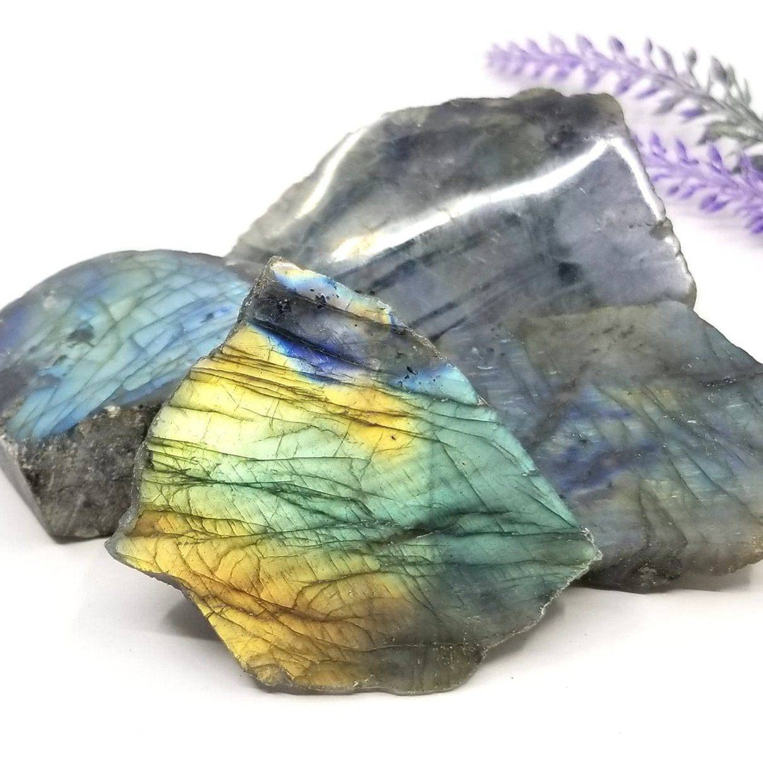 Half-Polished Labradorite - AAA Grade (2-3") - Funky Stuff