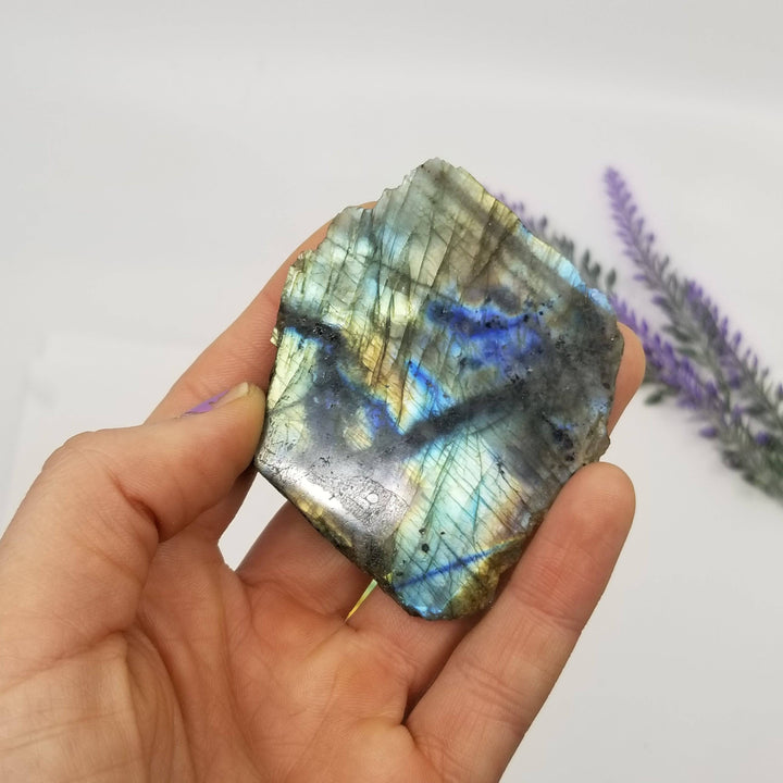 Half-Polished Labradorite - AAA Grade (2-3") - Funky Stuff