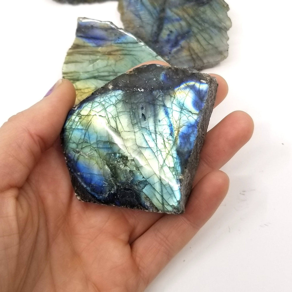 Half-Polished Labradorite - AAA Grade (2-3") - Funky Stuff