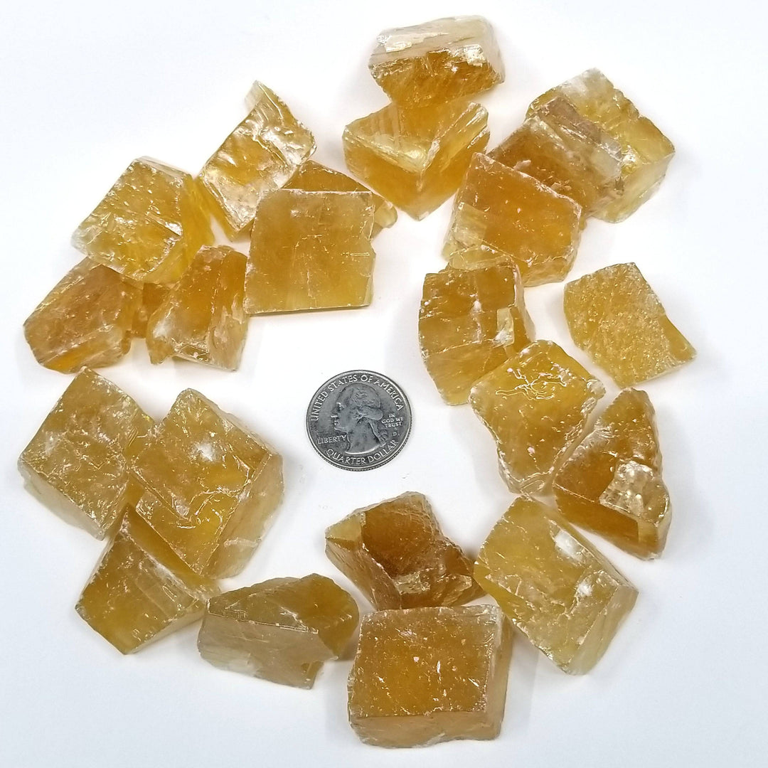 Honey Calcite Rough 1 lb (~1"-2") - Funky Stuff