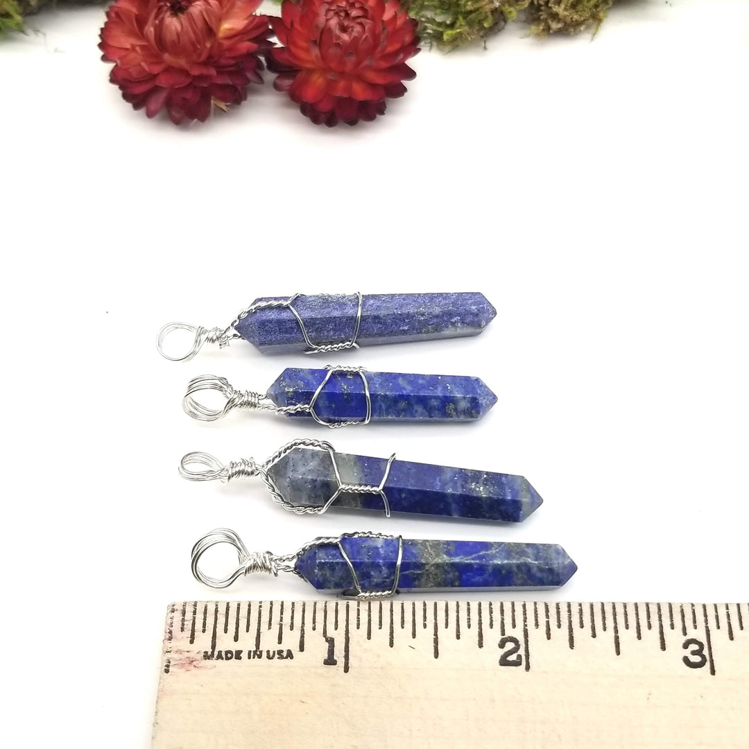 Lapis Lazuli Wire Wrapped Pendant - Funky Stuff