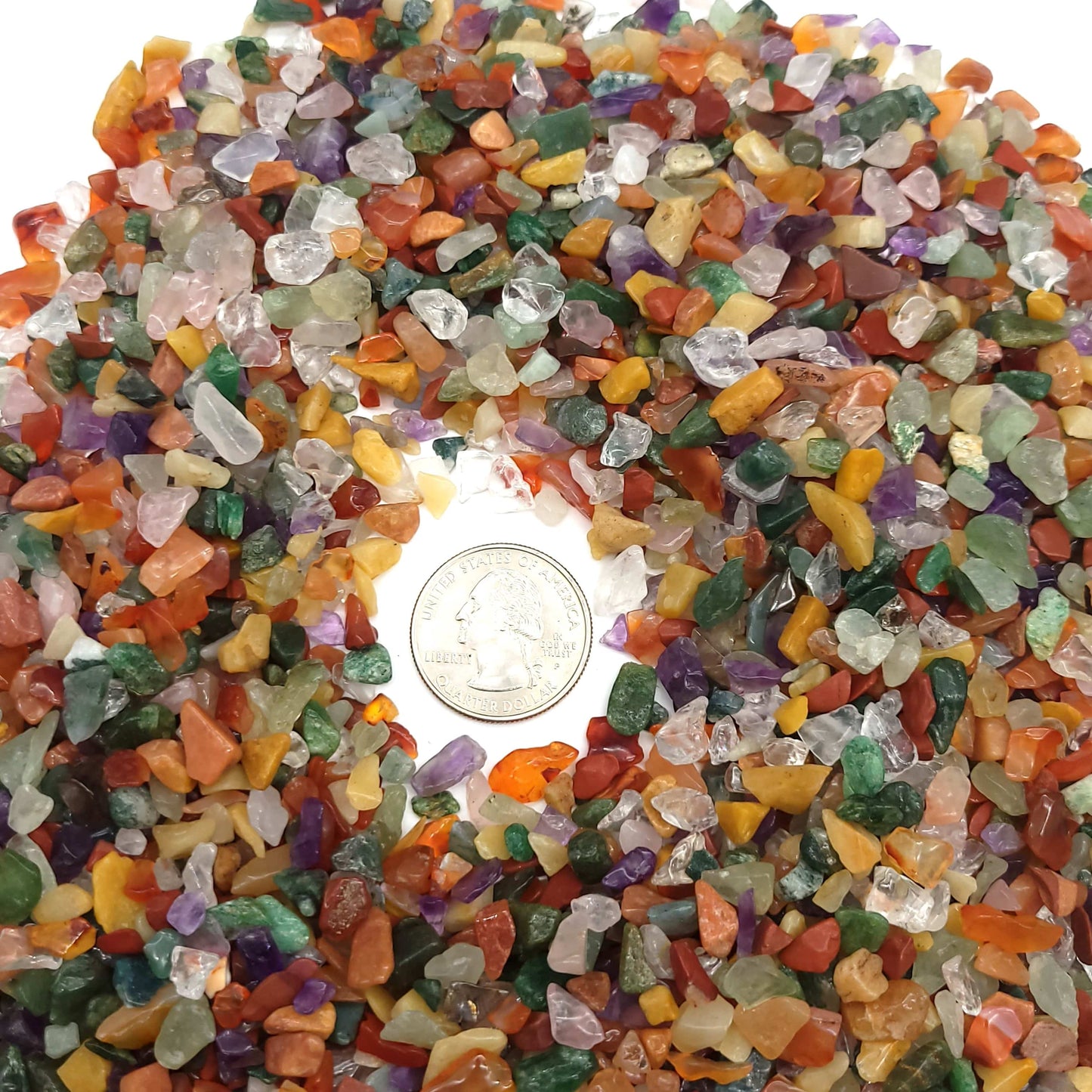 Mixed Stone Tumbled Chips (5-10mm) - 1 LB