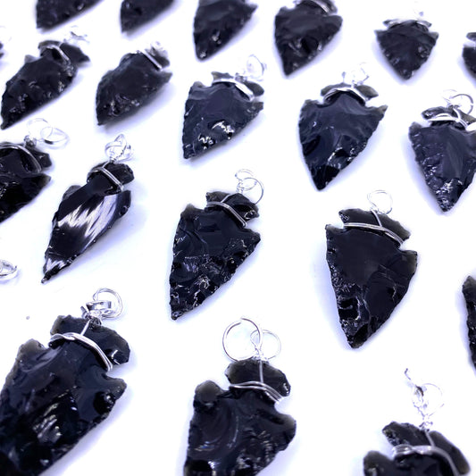 Obsidian Arrowhead Pendant