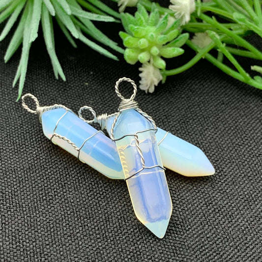 Opalite Wire Wrapped Pendant