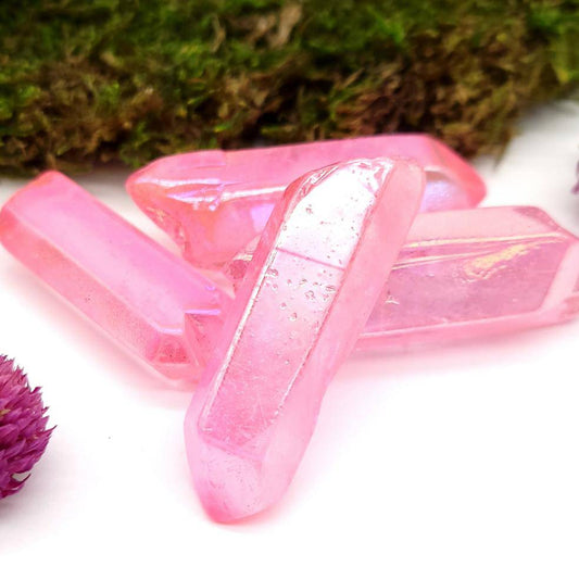 Pink Aura Quartz Point