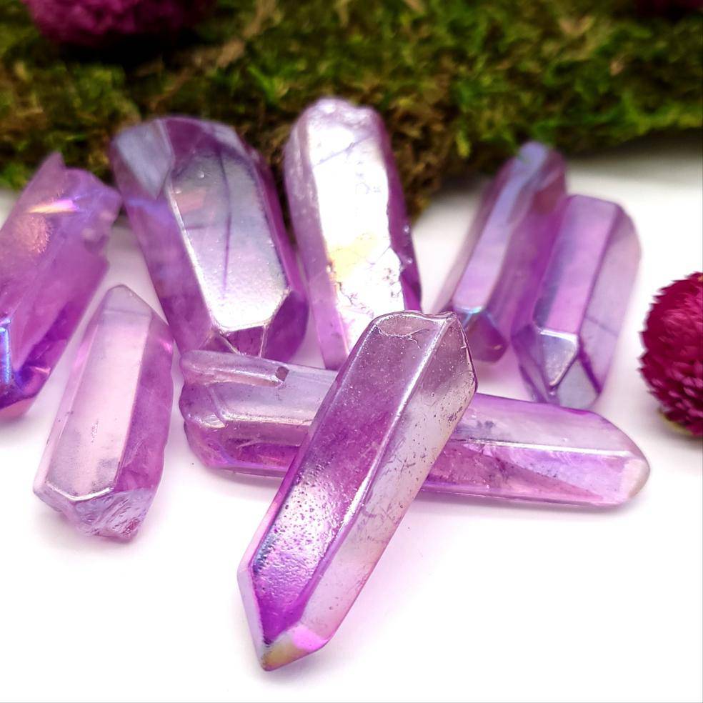 Purple Aura Quartz Point - Funky Stuff