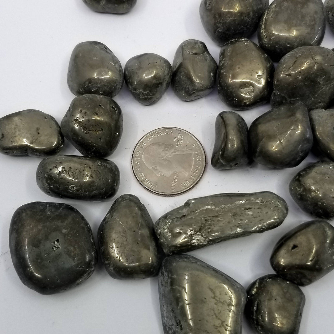 Pyrite Tumbled Stone 1 LB - Funky Stuff