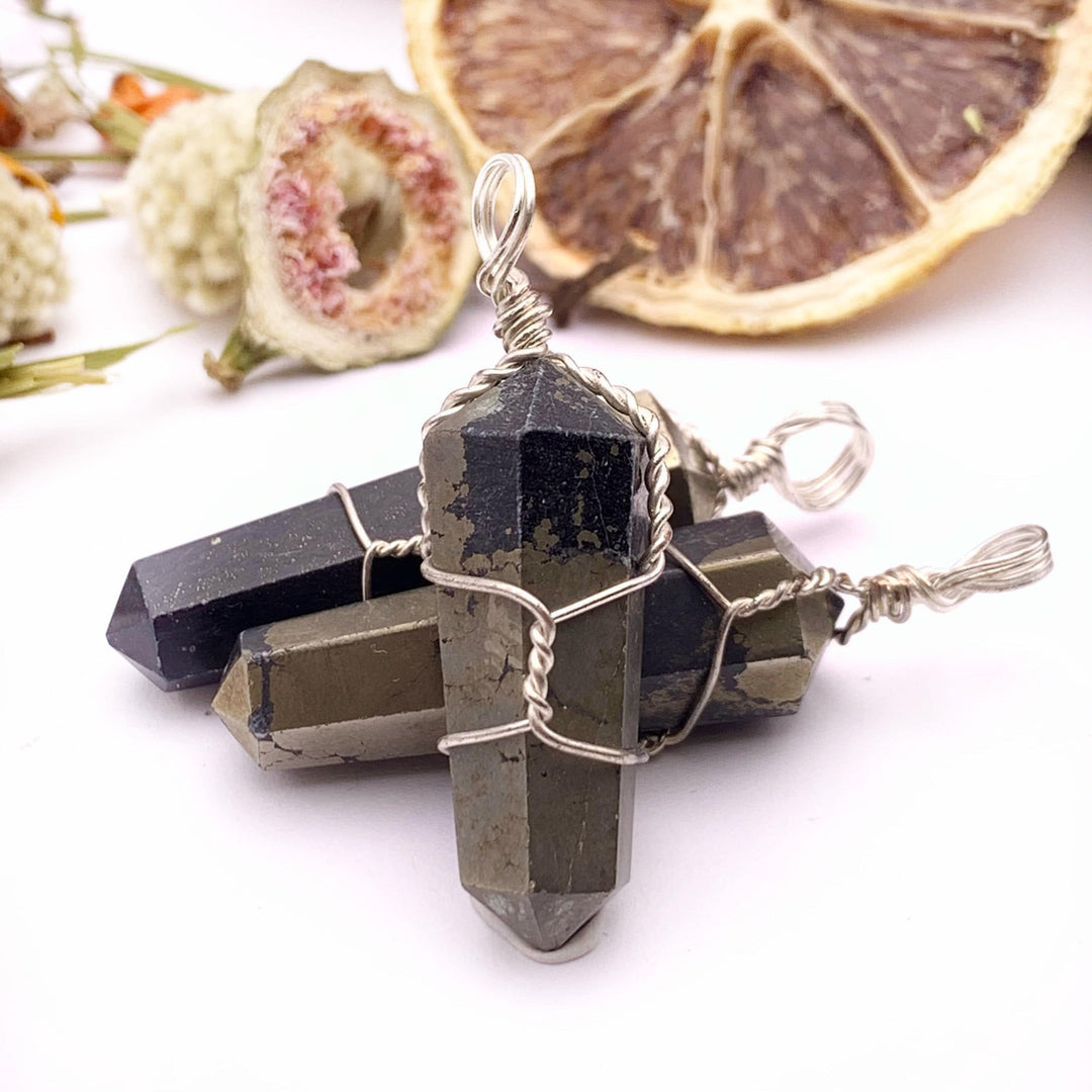 Pyrite Wire Wrapped Pendant - Funky Stuff