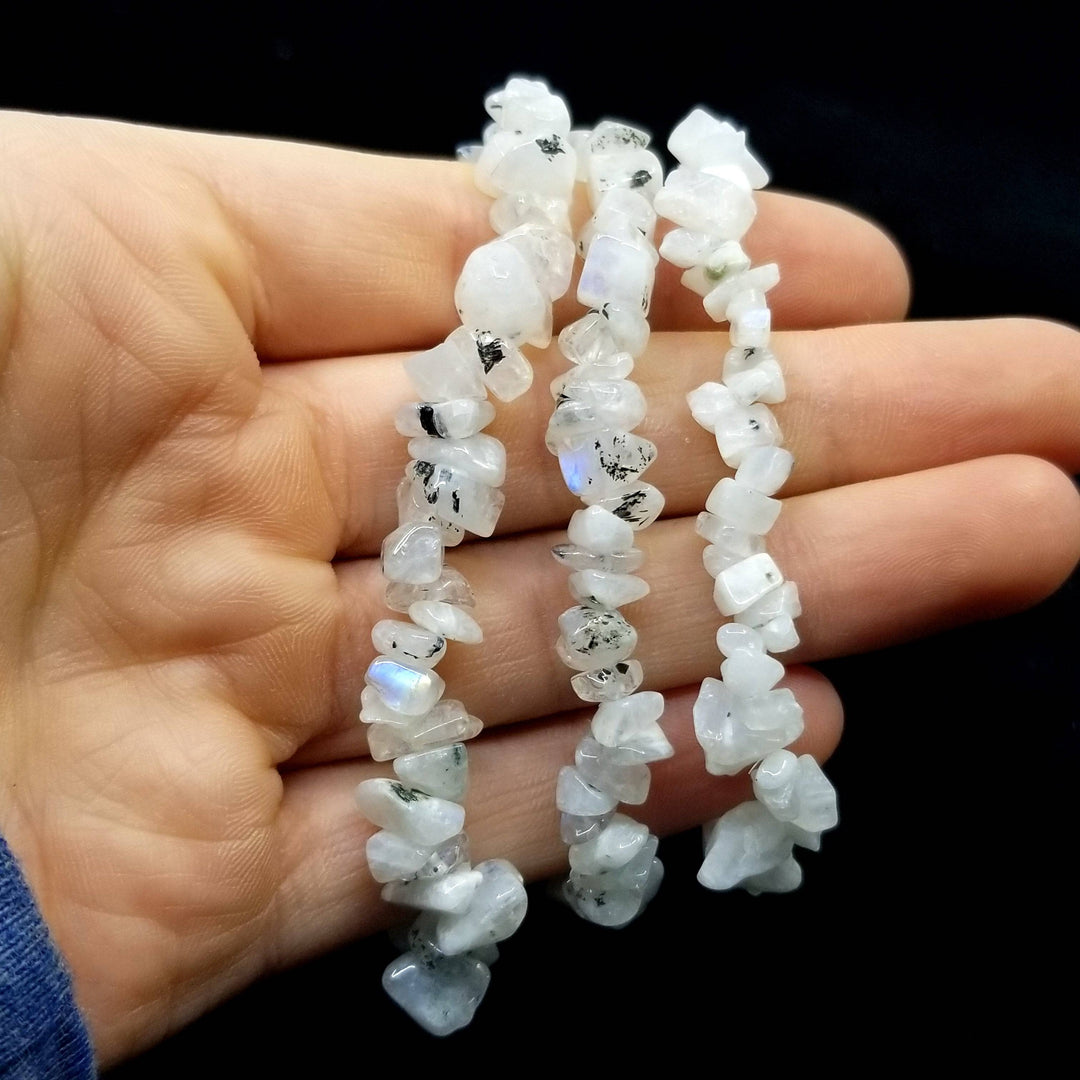 Rainbow Moonstone Chip Bracelet - Funky Stuff