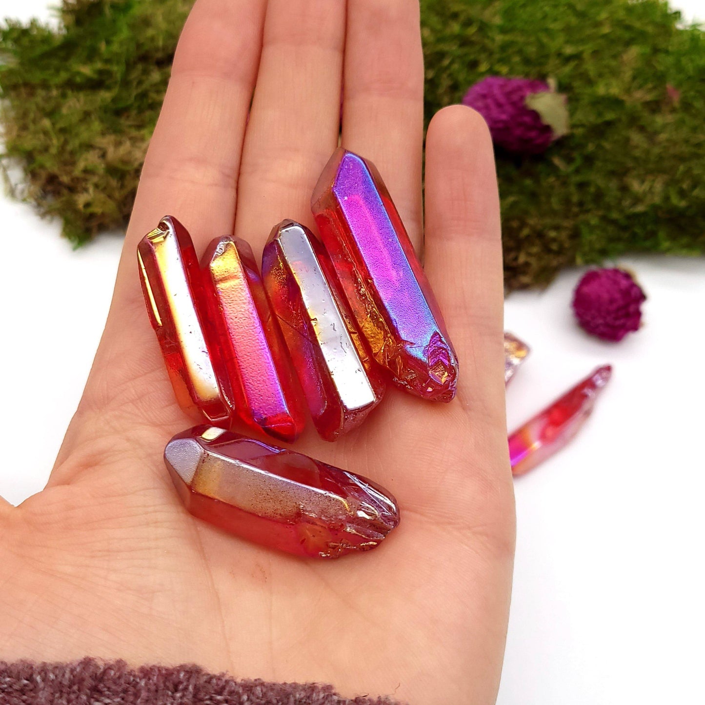 Red Aura Quartz Point