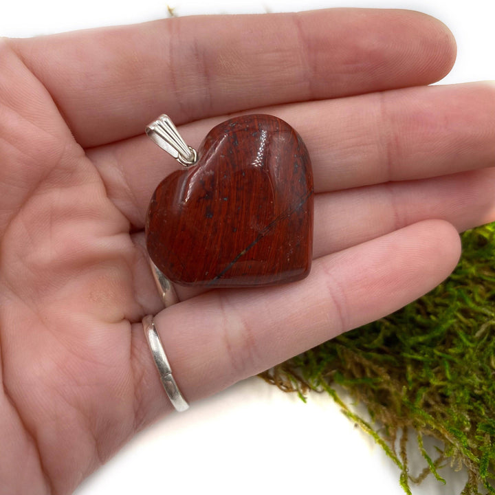 Red Jasper Heart Pendant - Funky Stuff
