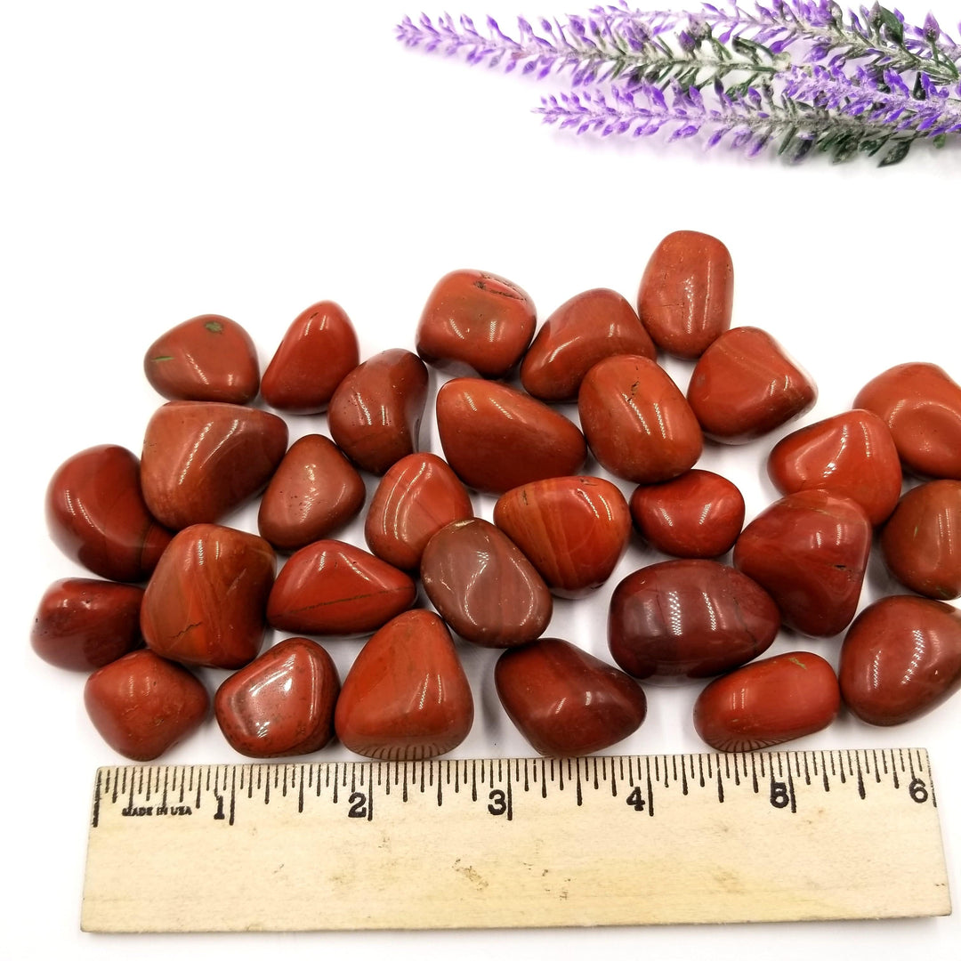 Red Jasper Tumbled Stones 1 LB - Funky Stuff