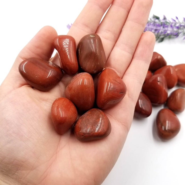 Red Jasper Tumbled Stones 1 LB - Funky Stuff