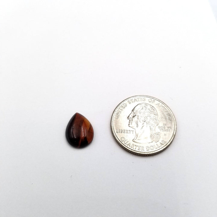 Red Tigers Eye Tear Drop Cabochon 14x10 mm - Funky Stuff
