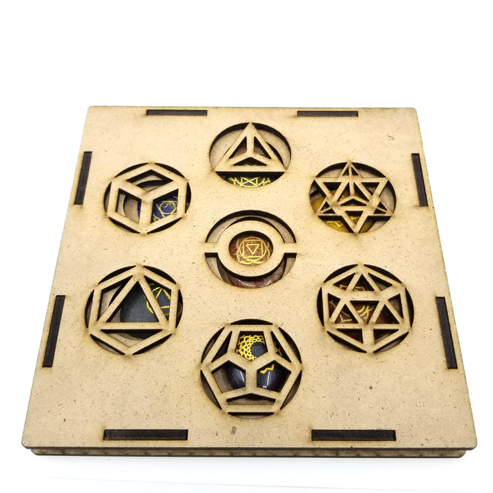 Reiki Chakra Sets with laser cut wood composite box - Funky Stuff