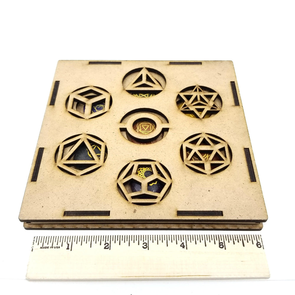 Reiki Chakra Sets with laser cut wood composite box - Funky Stuff
