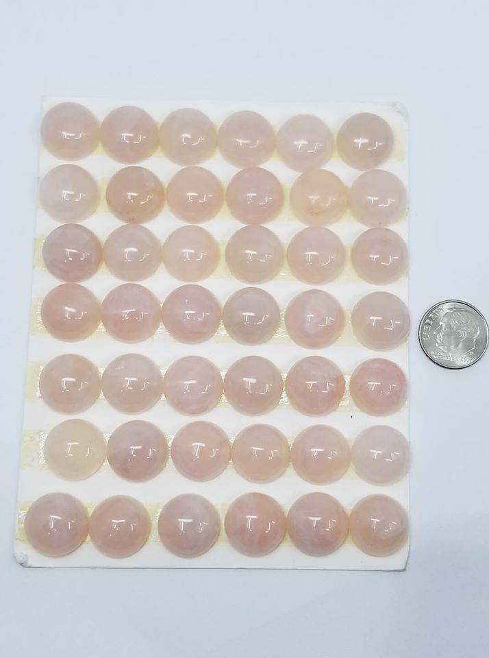 Rose Quartz Round Cabochon 15mm - Funky Stuff