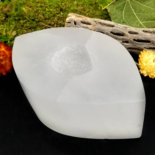 Selenite Candle Holder - Marquise - Funky Stuff