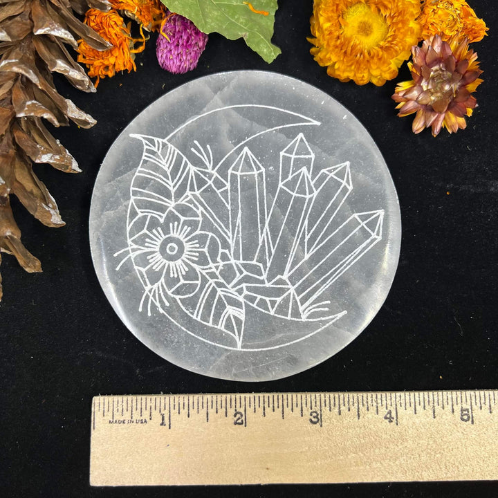 Selenite Charging Plate - Circle (Crystals) - Funky Stuff