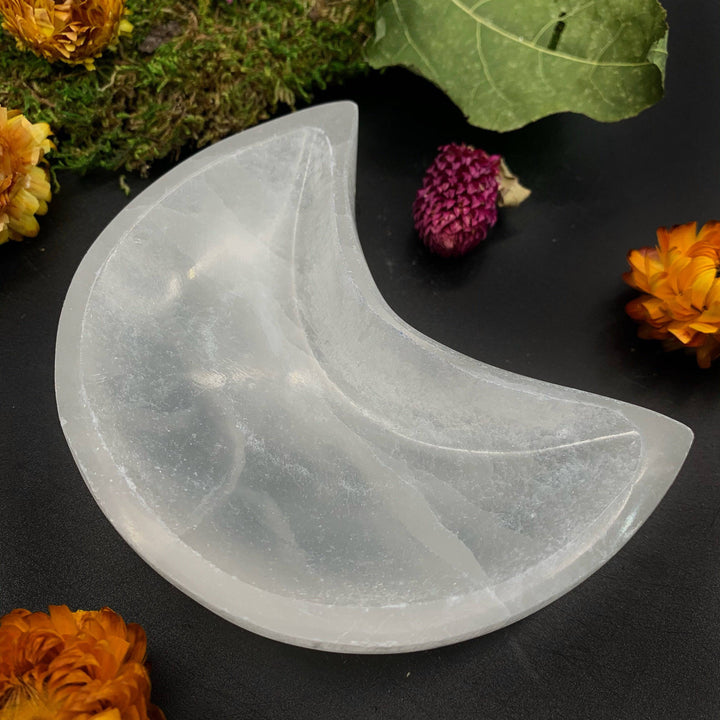 Selenite Moon Bowl - Funky Stuff