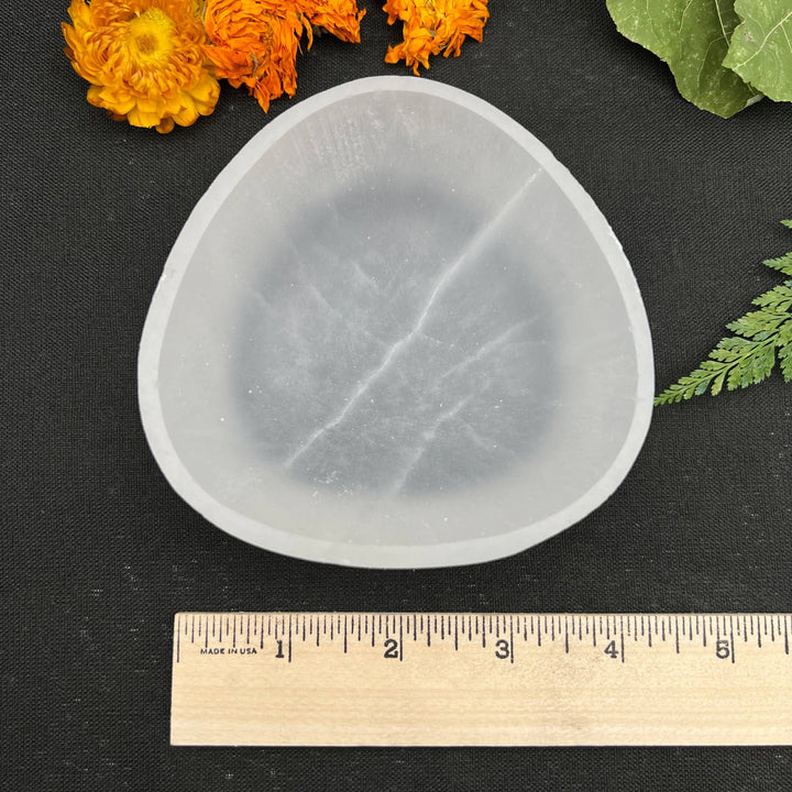 Selenite Rounded Triangle Bowl - Funky Stuff