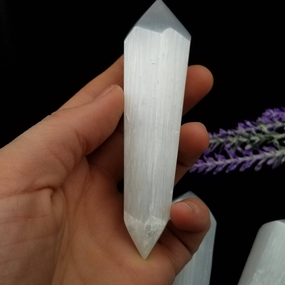 Selenite Vogel Double Point - Funky Stuff