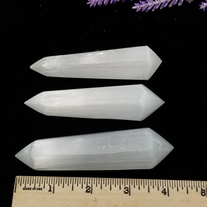 Selenite Vogel Double Point - Funky Stuff