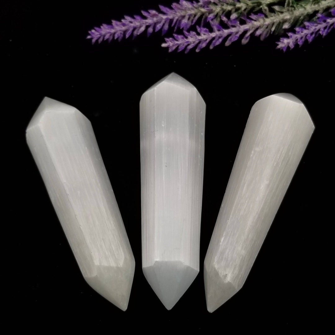 Selenite Vogel Double Point - Funky Stuff