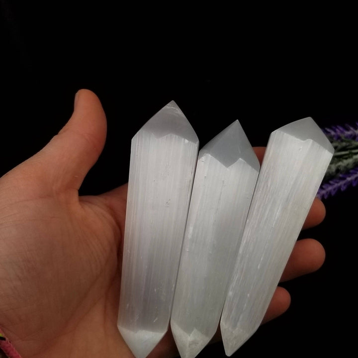 Selenite Vogel Double Point - Funky Stuff