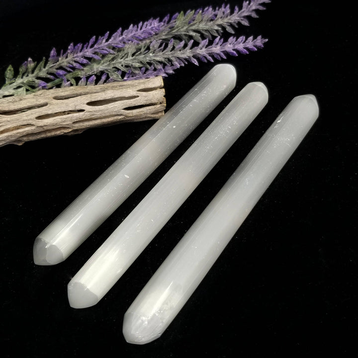 Selenite Wand (Rounded Ends) - Funky Stuff