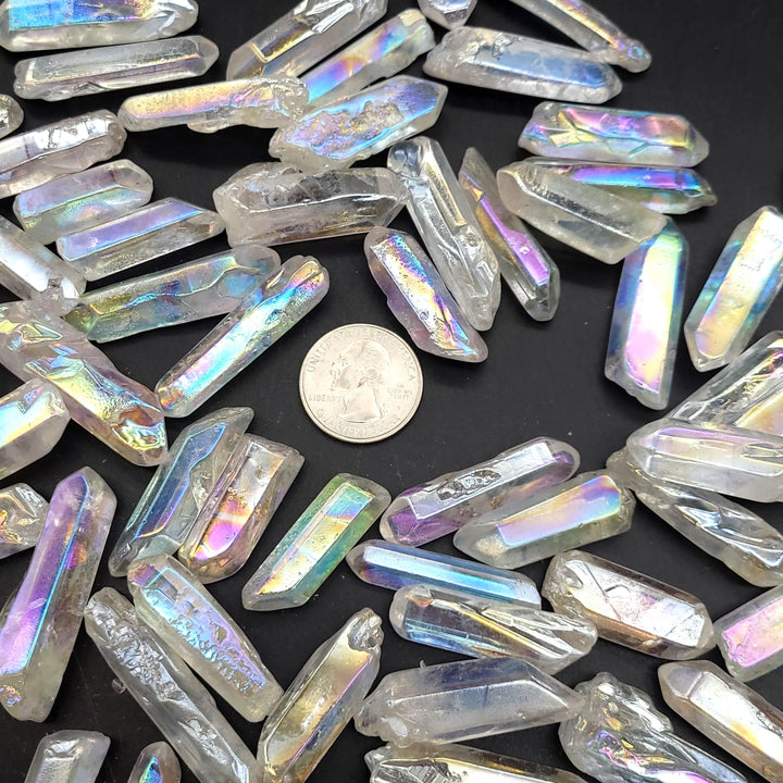 White Aura Quartz Point - Funky Stuff