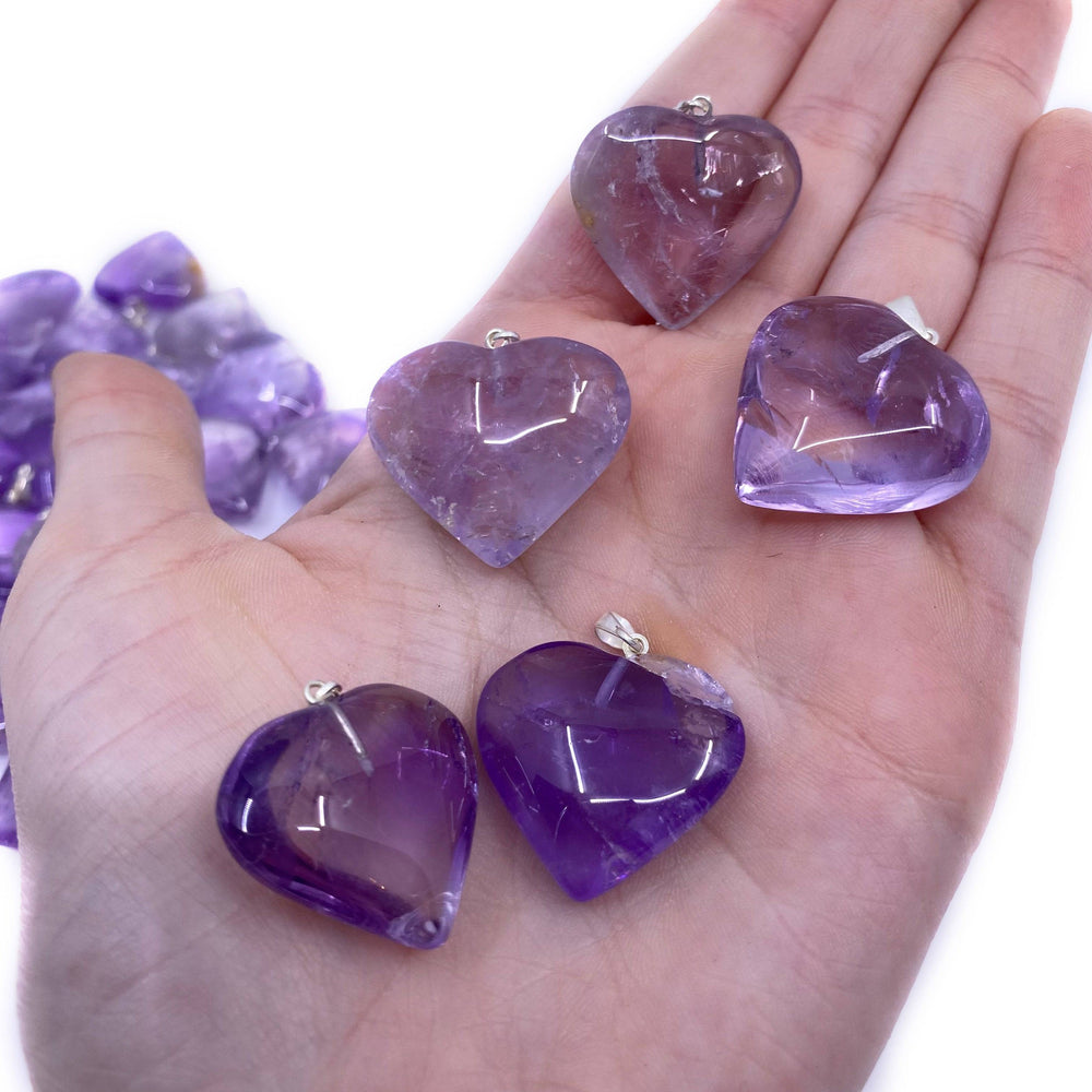 Amethyst Heart Pendant - Funky Stuff